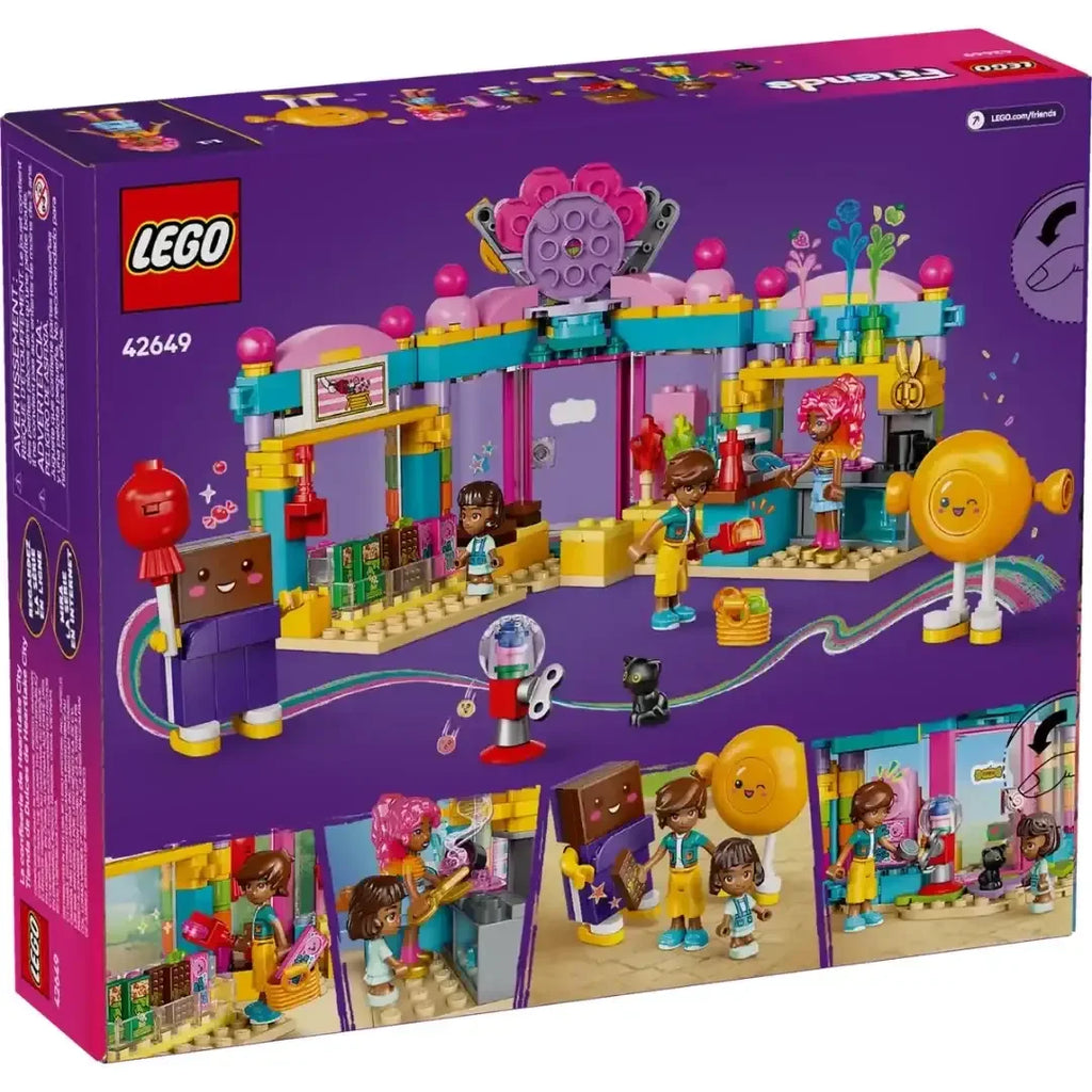 LEGO Friends 42649 Heartlake City Sweet Shop – Pretend Candy Store Building Set for Kids 6+, Includes Leo, Alba, Micro Doll, Cat Figure & Candy Accessories – Ideal Gift for Creative Play & Roleplaying Adventures - Naivri