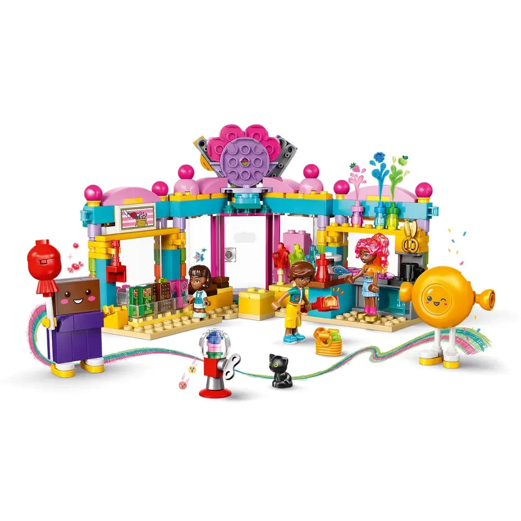 LEGO Friends 42649 Heartlake City Sweet Shop – Pretend Candy Store Building Set for Kids 6+, Includes Leo, Alba, Micro Doll, Cat Figure & Candy Accessories – Ideal Gift for Creative Play & Roleplaying Adventures - Naivri