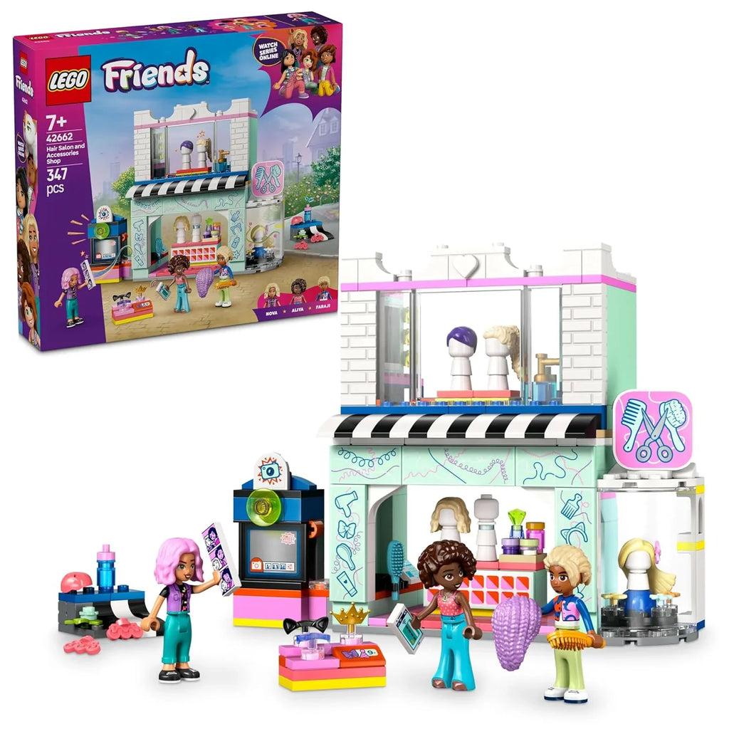 Lego Friends Hair Salon and Accessories Store Creative Pretend-Play Toy 42662 – Building Blocks Toy Set for Kids 7+ | Gift for Boys and Girls - Naivri