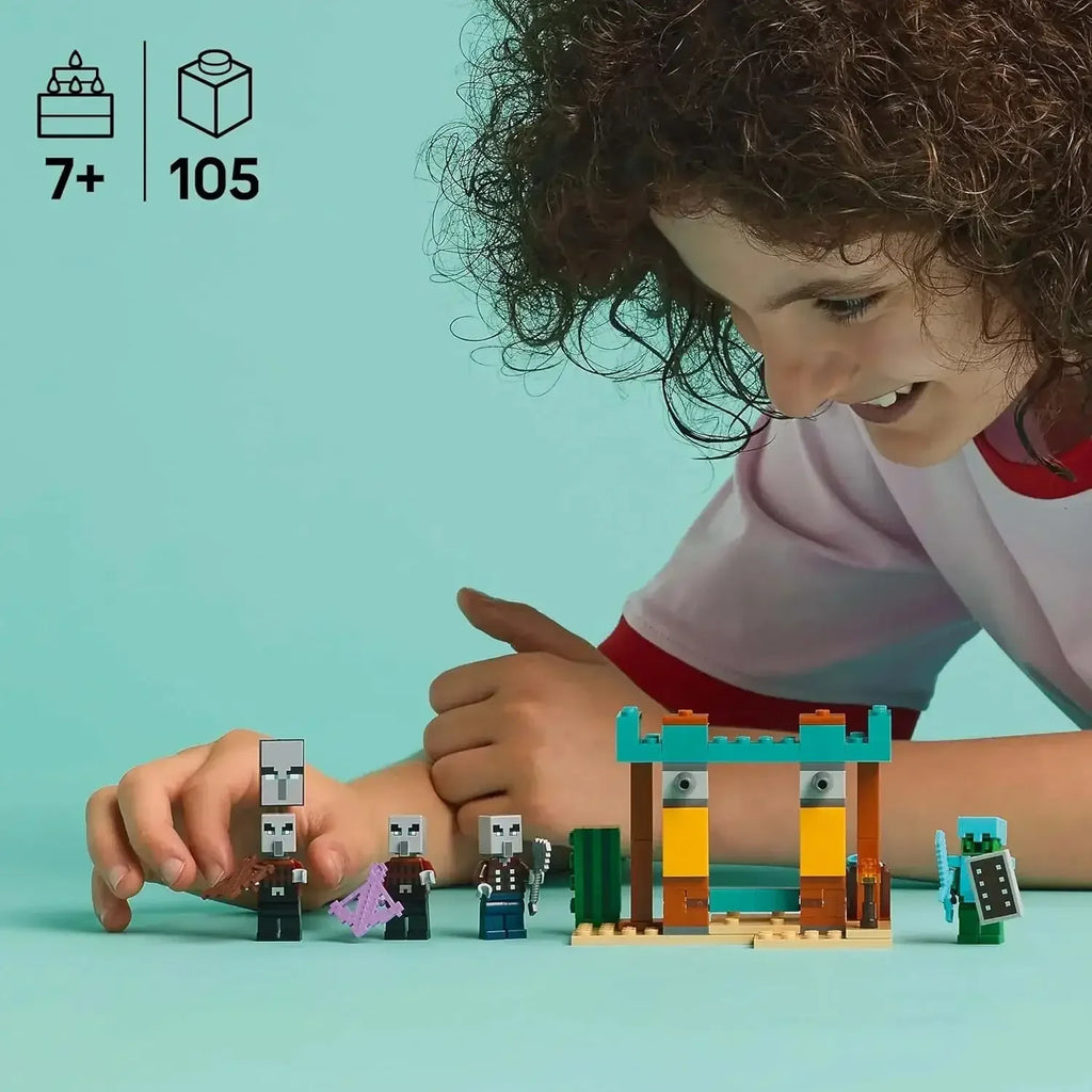 LEGO Minecraft 21267 Illager Desert Patrol – Action Adventure Building Set for Kids 7+ - Naivri