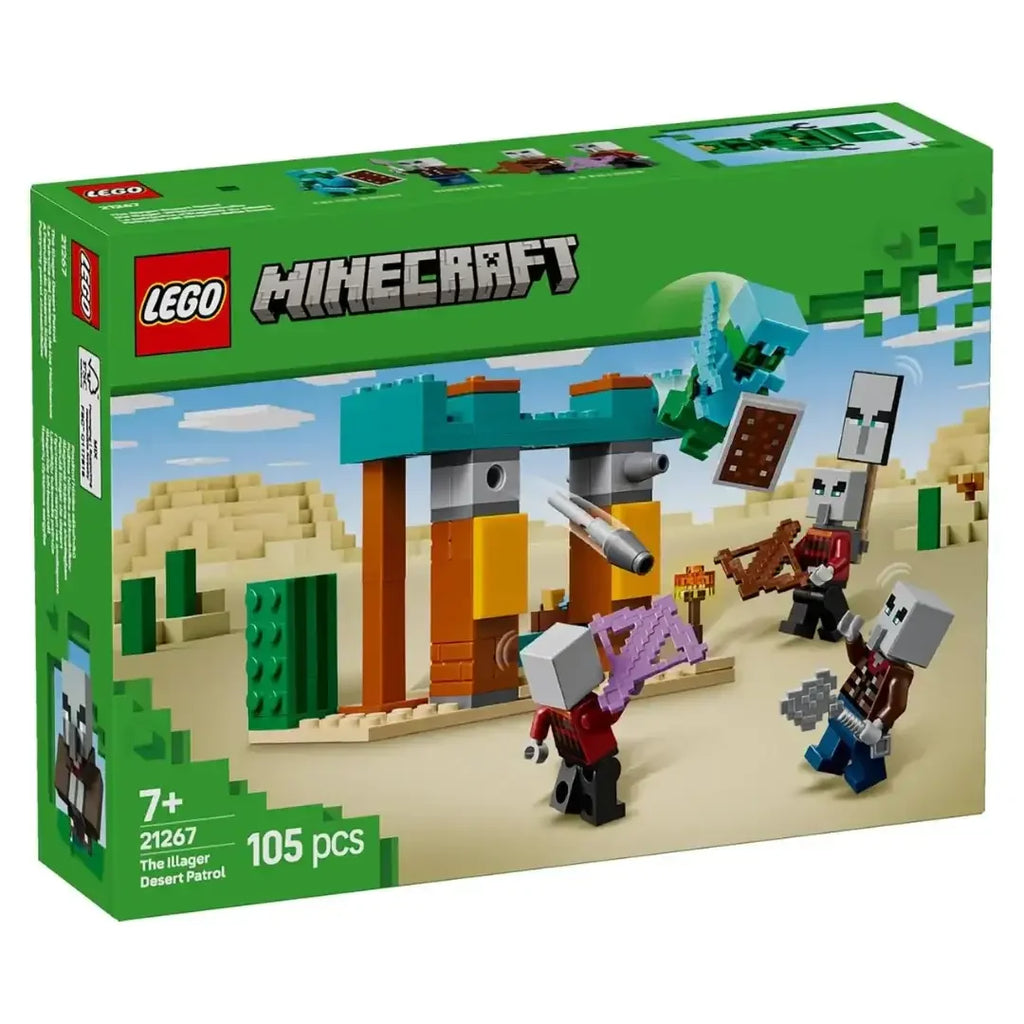 LEGO Minecraft 21267 Illager Desert Patrol – Action Adventure Building Set for Kids 7+ - Naivri
