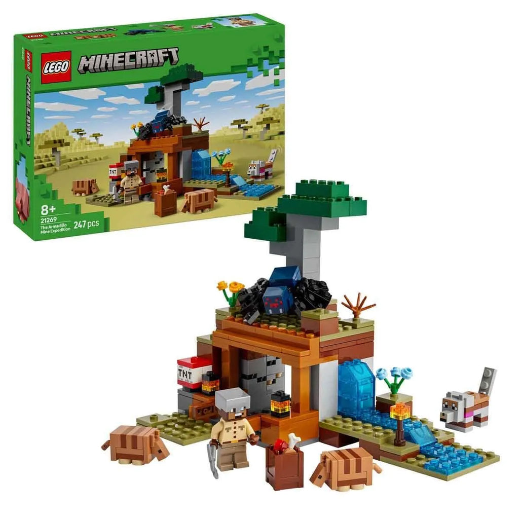 LEGO Minecraft 21269 – The Armadillo Mine Expedition | Savanna Biome Building Set for Kids Aged 8+, with TNT Mine, Armadillos, Wolf Armor & Iconic Minecraft Characters | Build-and-Play Adventure Toy - Naivri