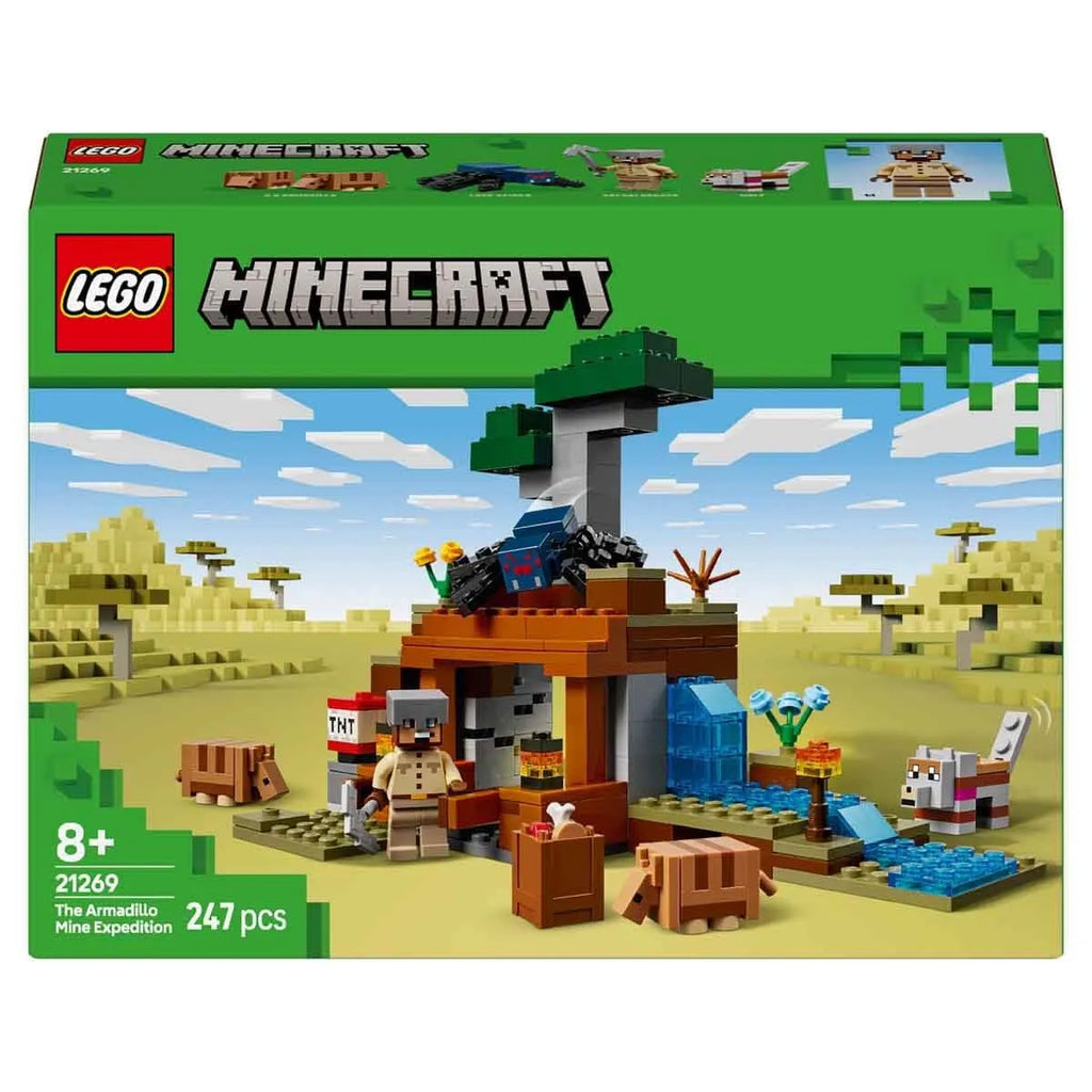 LEGO Minecraft 21269 – The Armadillo Mine Expedition | Savanna Biome Building Set for Kids Aged 8+, with TNT Mine, Armadillos, Wolf Armor & Iconic Minecraft Characters | Build-and-Play Adventure Toy - Naivri