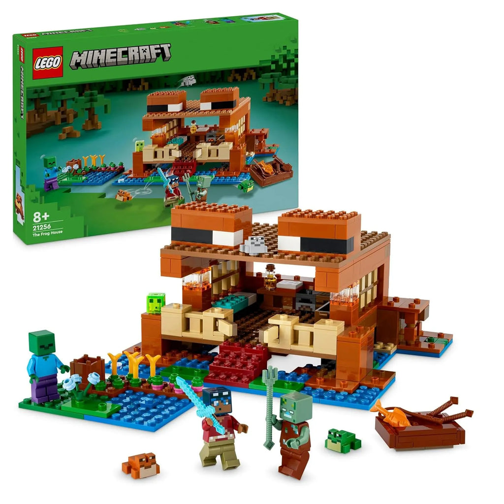 LEGO Minecraft The Frog House 21256 Building Toy Set | Gamer-Themed LEGO Set for Kids Age 8+ with Minecraft Characters & Animal Figures | Creative Play Construction Kit - Naivri