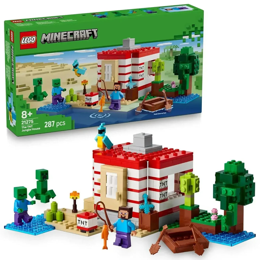 Lego Minecraft The TNT Jungle House 21275 Building Set – Video Game Toy Gift for Kids 8+ - Naivri