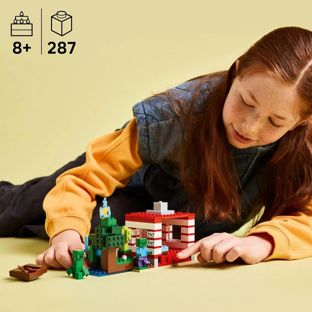 Lego Minecraft The TNT Jungle House 21275 Building Set – Video Game Toy Gift for Kids 8+ - Naivri