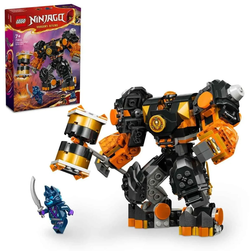 LEGO NINJAGO 71806 Cole’s Elemental Earth Mech – Action Figure Toy for Kids - Naivri
