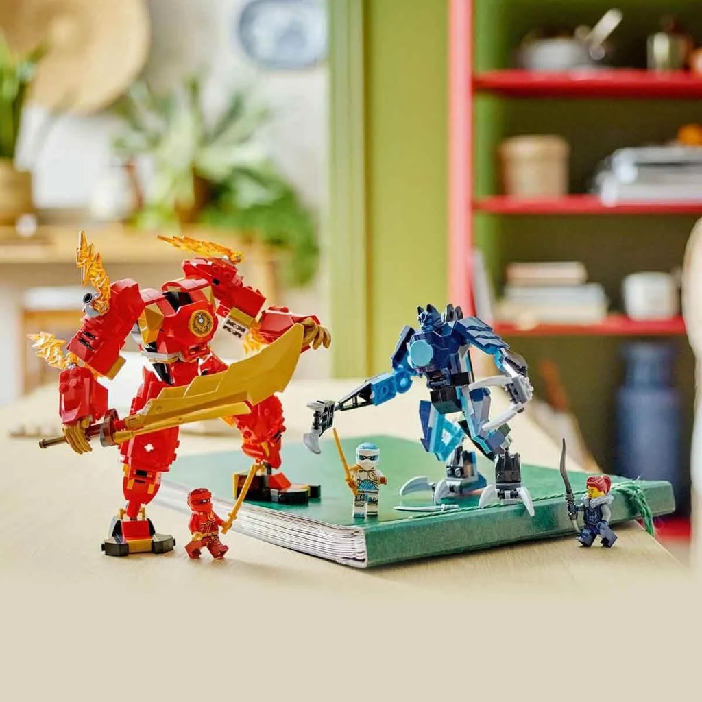 LEGO Ninjago 71808 Elemental Fire Mech Battle Suit – Customizable Ninja Build for Ages 7+ - Naivri