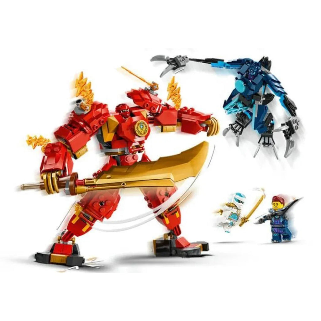 LEGO Ninjago 71808 Elemental Fire Mech Battle Suit – Customizable Ninja Build for Ages 7+ - Naivri