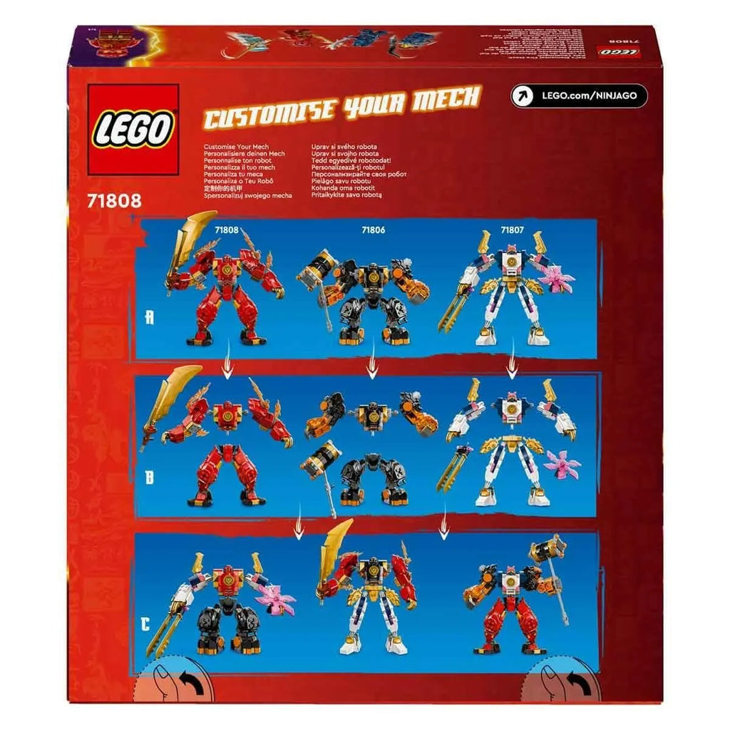 LEGO Ninjago 71808 Elemental Fire Mech Battle Suit – Customizable Ninja Build for Ages 7+ - Naivri