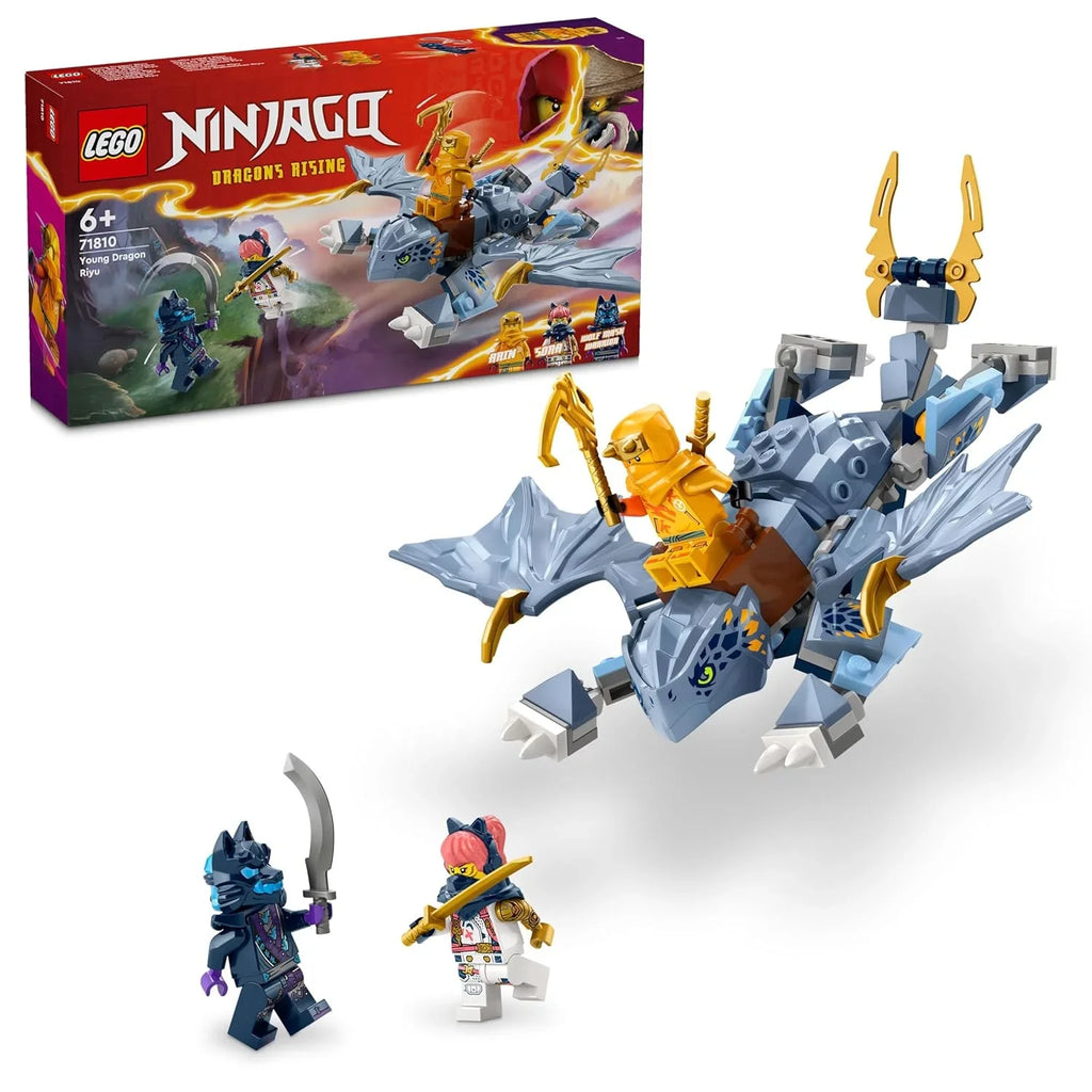 LEGO Ninjago 71810 Young Dragon Riyu Adventure Set – Posable Buildable Dragon Toy for Ages 6+ - Naivri