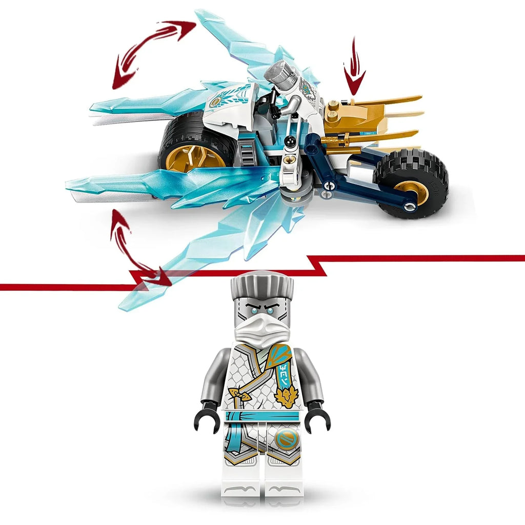 LEGO NINJAGO 71816 Zane’s Ice Blade Motorcycle – Action Building Toy for Ages 7+ - Naivri