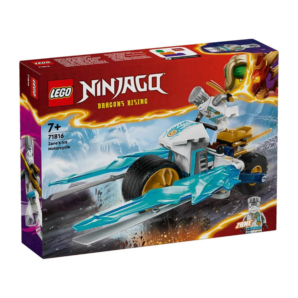 LEGO NINJAGO 71816 Zane’s Ice Blade Motorcycle – Action Building Toy for Ages 7+ - Naivri