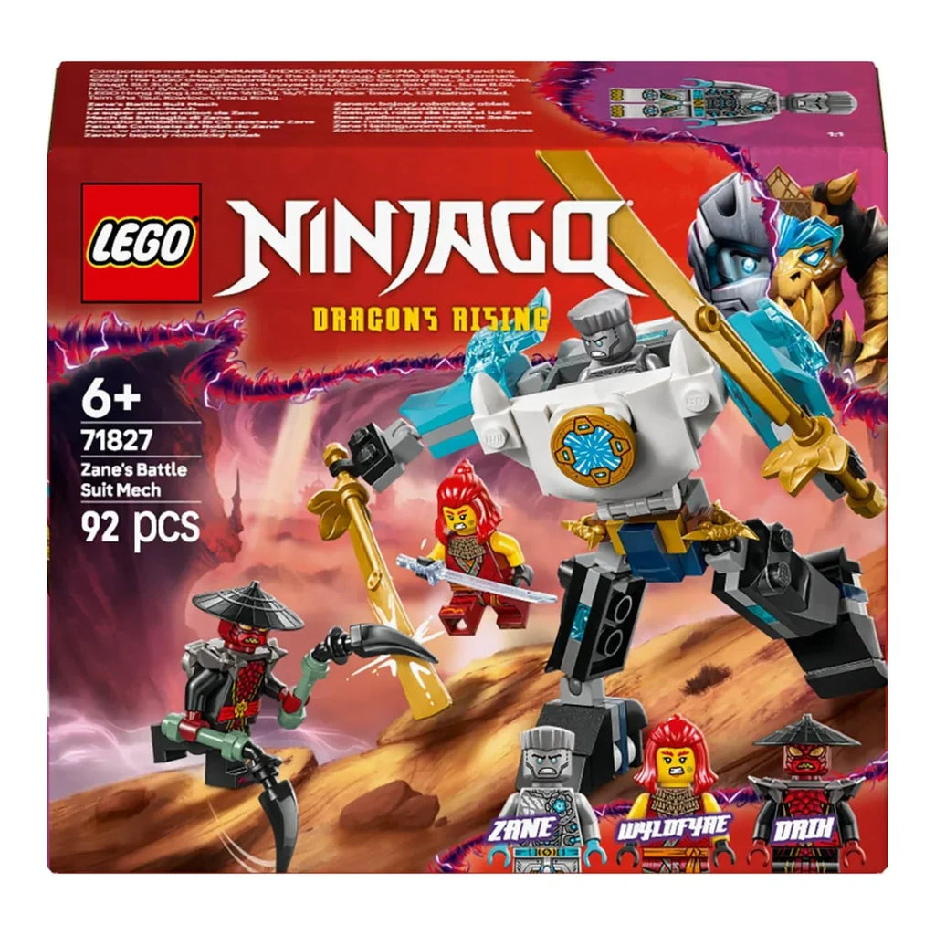 LEGO Ninjago 71827 Zane’s Battle Suit Mech Set – Rotating Action Mech & Ninja Figures for Ages 6+ - Naivri