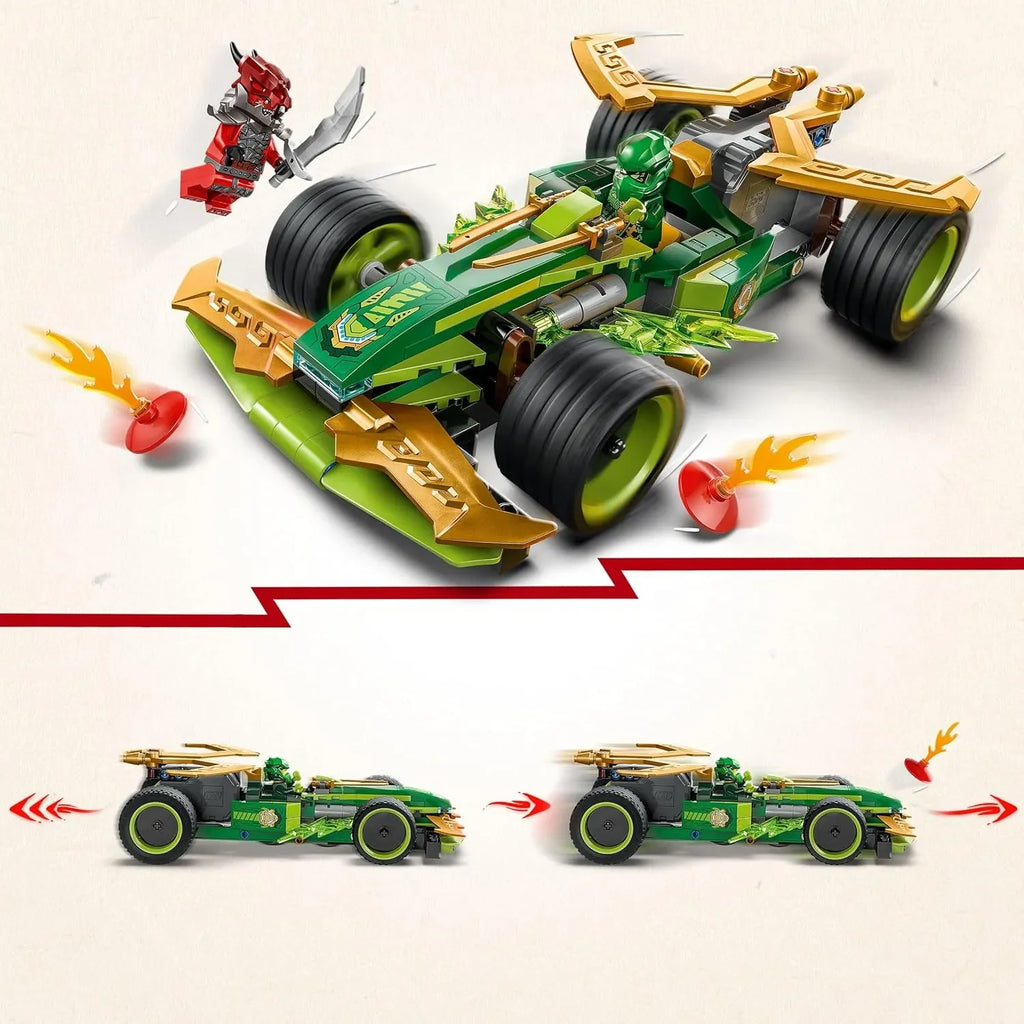 LEGO NINJAGO 71828 – Lloyd’s Pull-Back Race Car | Action-Packed Pull-Back Vehicle Toy for Kids Aged 7+ | With Lloyd & Dragon Warrior Minifigures | TV-Inspired Build & Play Set | Racing Toy for Boys & Girls - Naivri