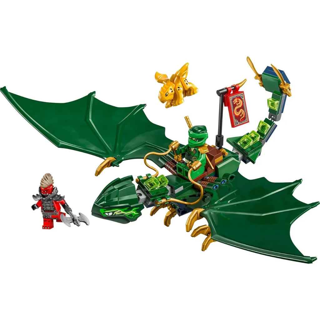 LEGO Ninjago 71829 Green Forest Dragon Build Set – Posable Dragon Adventure Toy for Ages 6+ - Naivri