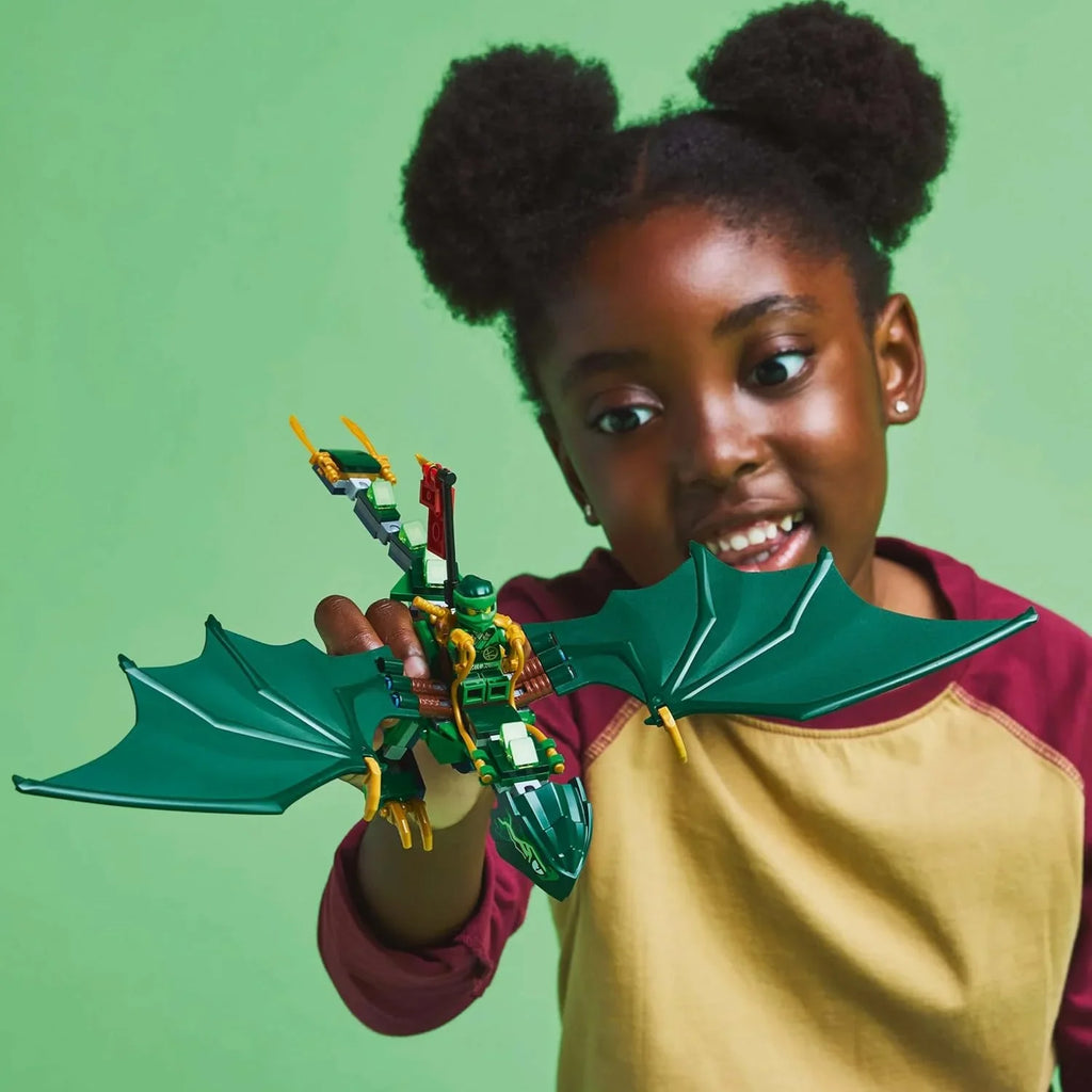 LEGO Ninjago 71829 Green Forest Dragon Build Set – Posable Dragon Adventure Toy for Ages 6+ - Naivri