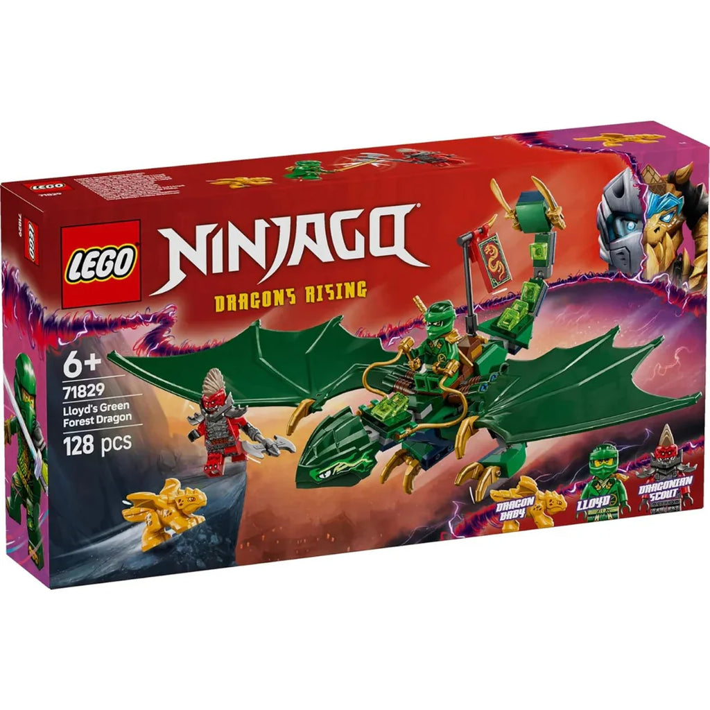 LEGO Ninjago 71829 Green Forest Dragon Build Set – Posable Dragon Adventure Toy for Ages 6+ - Naivri