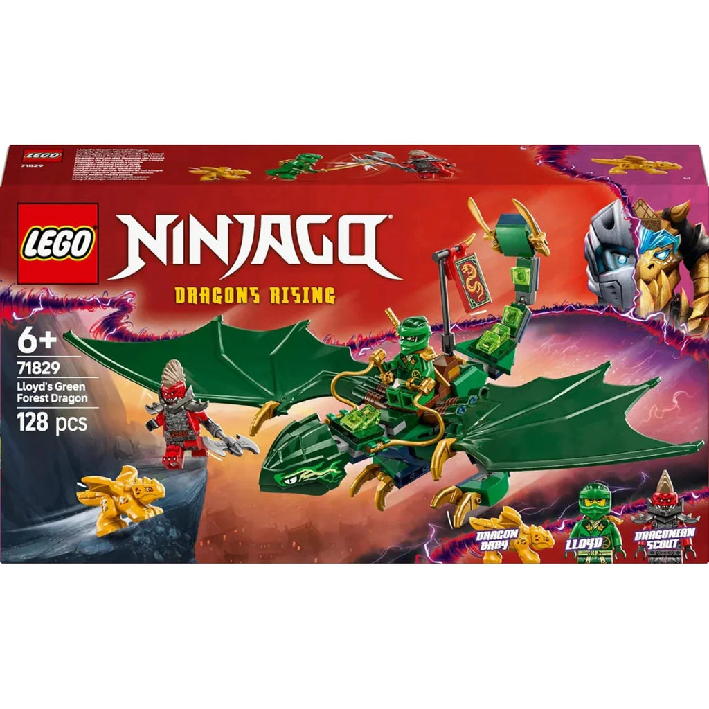 LEGO Ninjago 71829 Green Forest Dragon Build Set – Posable Dragon Adventure Toy for Ages 6+ - Naivri