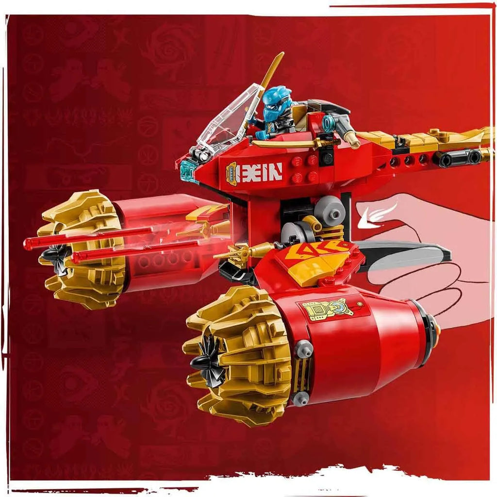 LEGO Ninjago 71830 Kai & Nya Mech Storm Rider Combo – Transforming Ninja Battle Set for Ages 7+ - Naivri