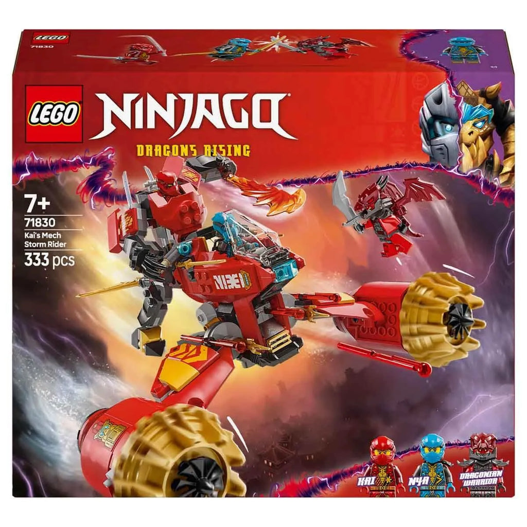 LEGO Ninjago 71830 Kai & Nya Mech Storm Rider Combo – Transforming Ninja Battle Set for Ages 7+ - Naivri
