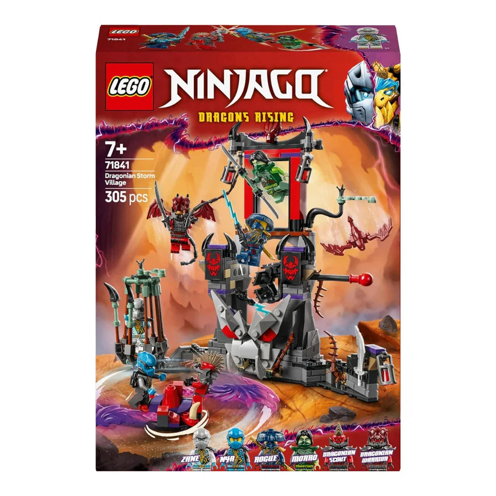 LEGO Ninjago 71841 Dragonian Storm Village Battle Arena – Action Playset for Ninja Roleplay (7+) - Naivri