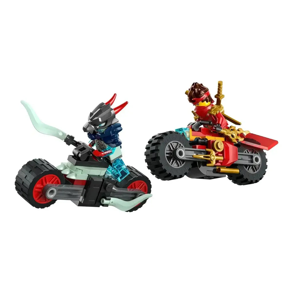 Lego Ninjago Kai’s Motorcycle Speed Race Playset – 2 Ninja Bike Toys for Kids 6+ - Naivri