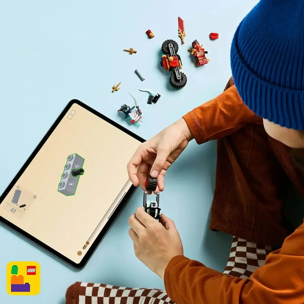 Lego Ninjago Kai’s Motorcycle Speed Race Playset – 2 Ninja Bike Toys for Kids 6+ - Naivri