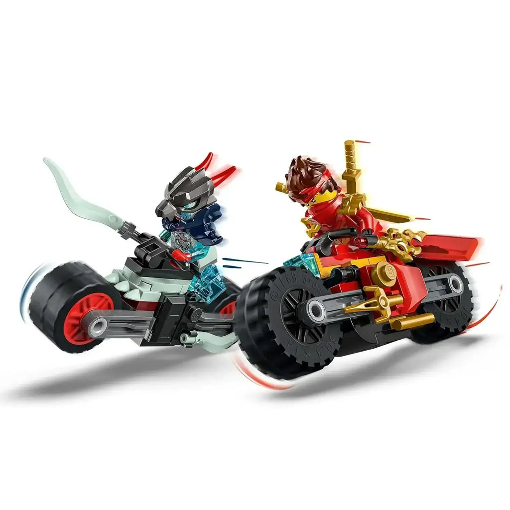Lego Ninjago Kai’s Motorcycle Speed Race Playset – 2 Ninja Bike Toys for Kids 6+ - Naivri