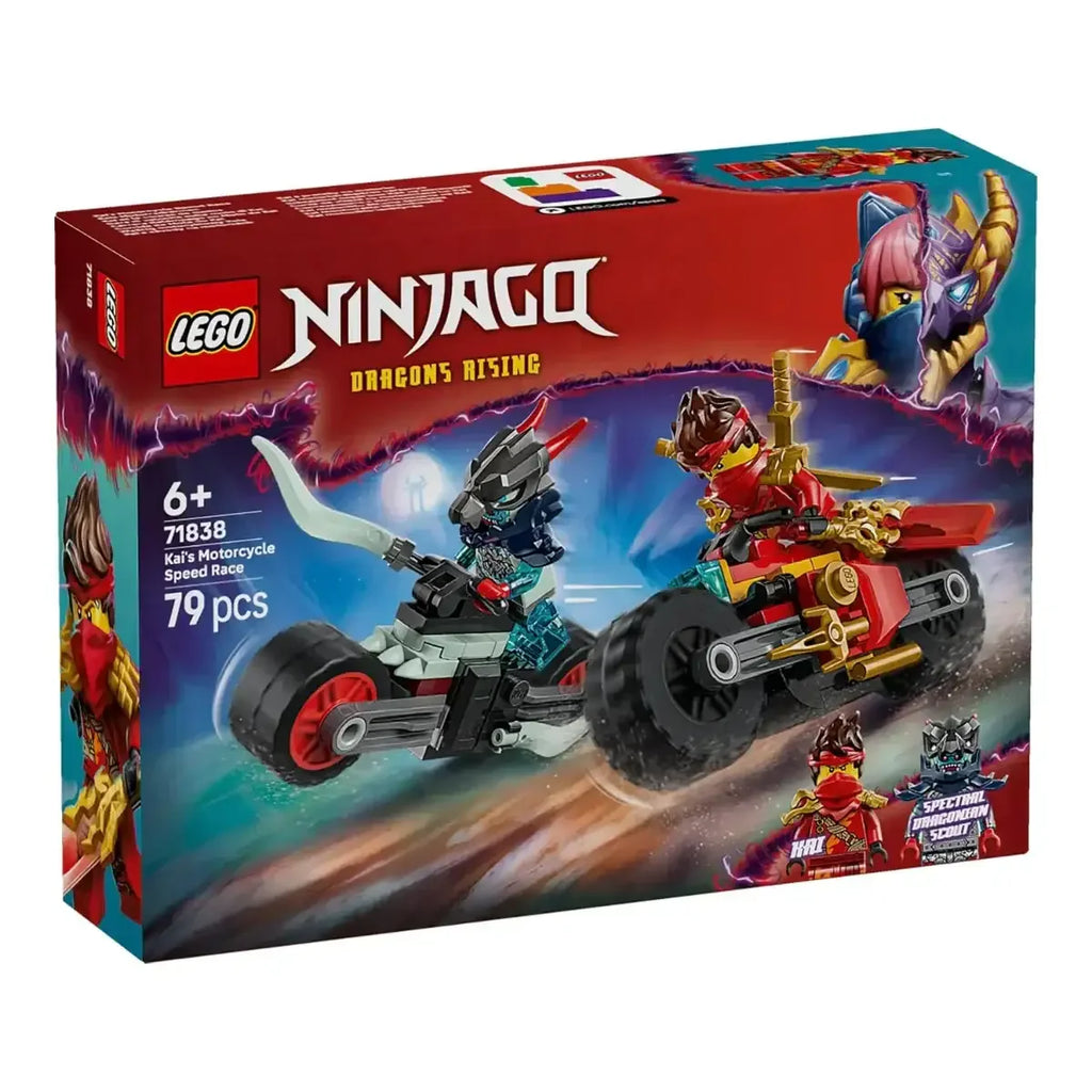 Lego Ninjago Kai’s Motorcycle Speed Race Playset – 2 Ninja Bike Toys for Kids 6+ - Naivri