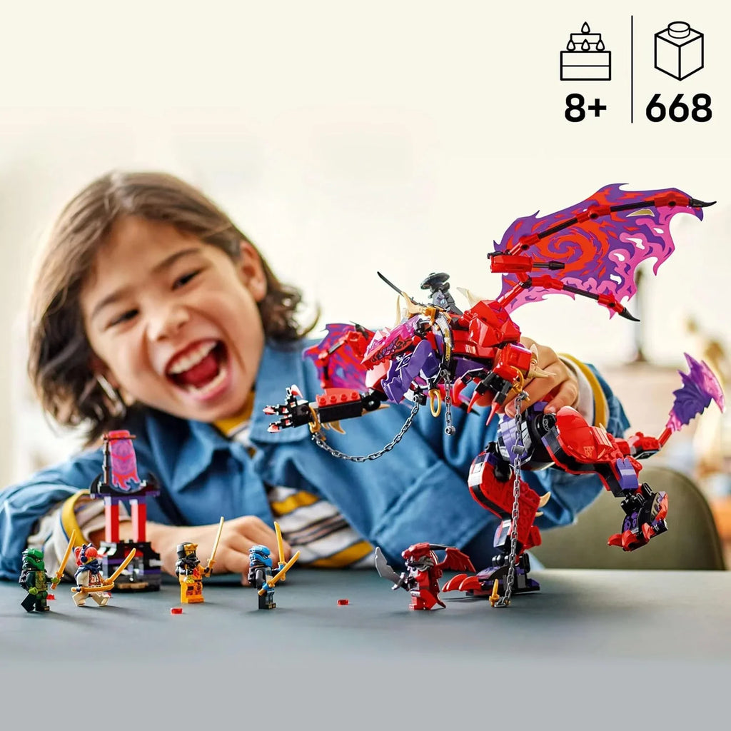 Lego Ninjago Thunderfang Dragon of Chaos – Ninja Toy Set for Kids 8+ - Naivri