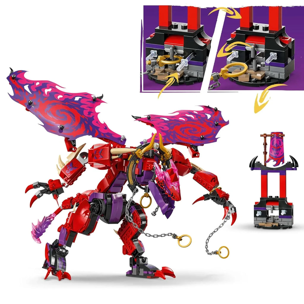 Lego Ninjago Thunderfang Dragon of Chaos – Ninja Toy Set for Kids 8+ - Naivri