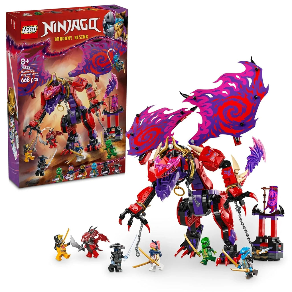 Lego Ninjago Thunderfang Dragon of Chaos – Ninja Toy Set for Kids 8+ - Naivri