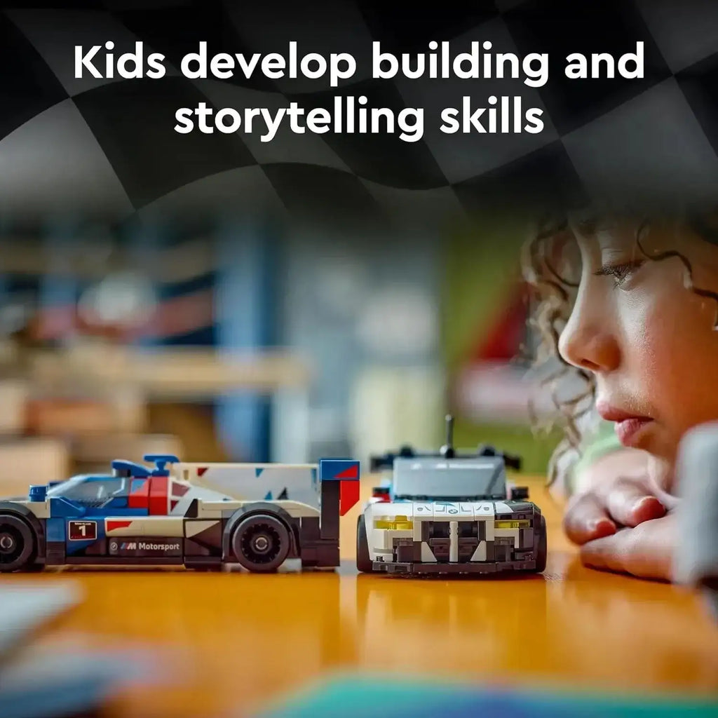 LEGO Speed Champions 76922 BMW M4 GT3 & BMW M Hybrid V8 Race Cars | Premium Building Blocks Toy Set for Kids 9+ & Car Model Collectors - Naivri