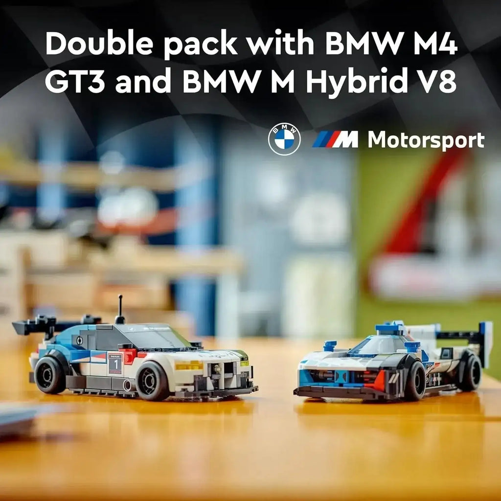 LEGO Speed Champions 76922 BMW M4 GT3 & BMW M Hybrid V8 Race Cars | Premium Building Blocks Toy Set for Kids 9+ & Car Model Collectors - Naivri