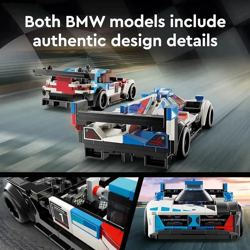 LEGO Speed Champions 76922 BMW M4 GT3 & BMW M Hybrid V8 Race Cars | Premium Building Blocks Toy Set for Kids 9+ & Car Model Collectors - Naivri