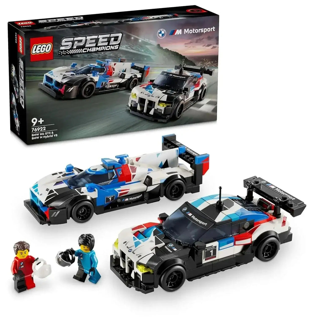 LEGO Speed Champions 76922 BMW M4 GT3 & BMW M Hybrid V8 Race Cars | Premium Building Blocks Toy Set for Kids 9+ & Car Model Collectors - Naivri