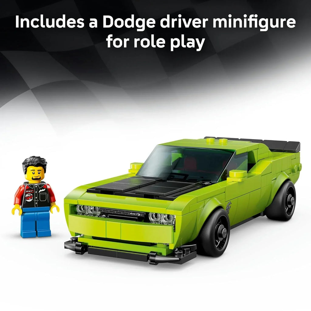 LEGO Speed Champions 77237 Dodge Challenger SRT Hellcat – Muscle Car Replica for Ages 9+ - Naivri