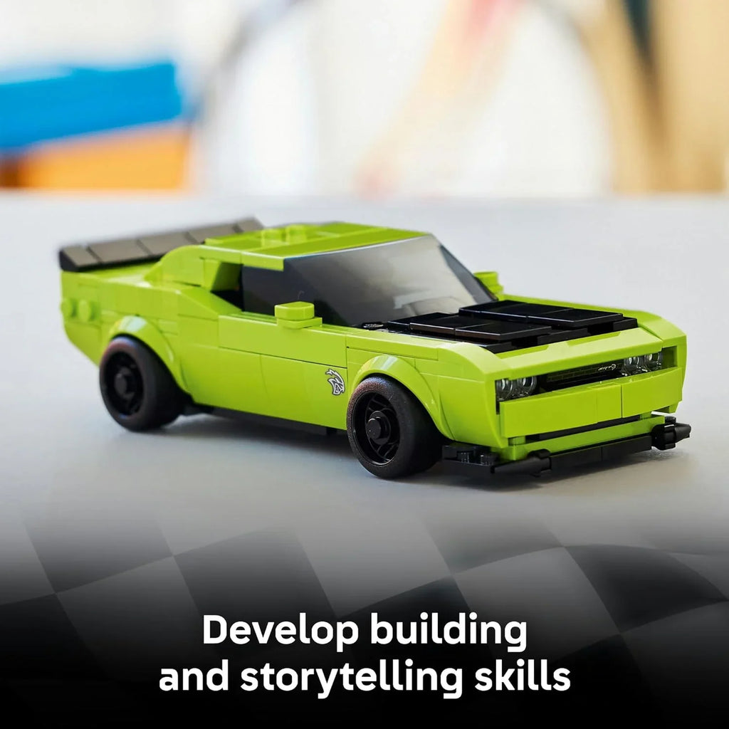 LEGO Speed Champions 77237 Dodge Challenger SRT Hellcat – Muscle Car Replica for Ages 9+ - Naivri