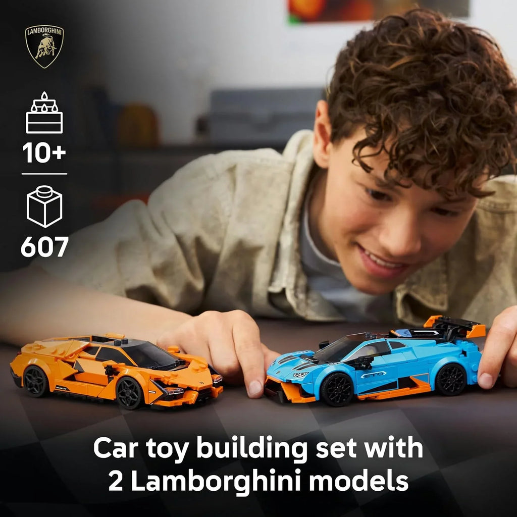 LEGO Speed Champions 77238 Lamborghini Revuelto & Huracán STO Duo Set – Premium Performance Car Build for Ages 10+ - Naivri