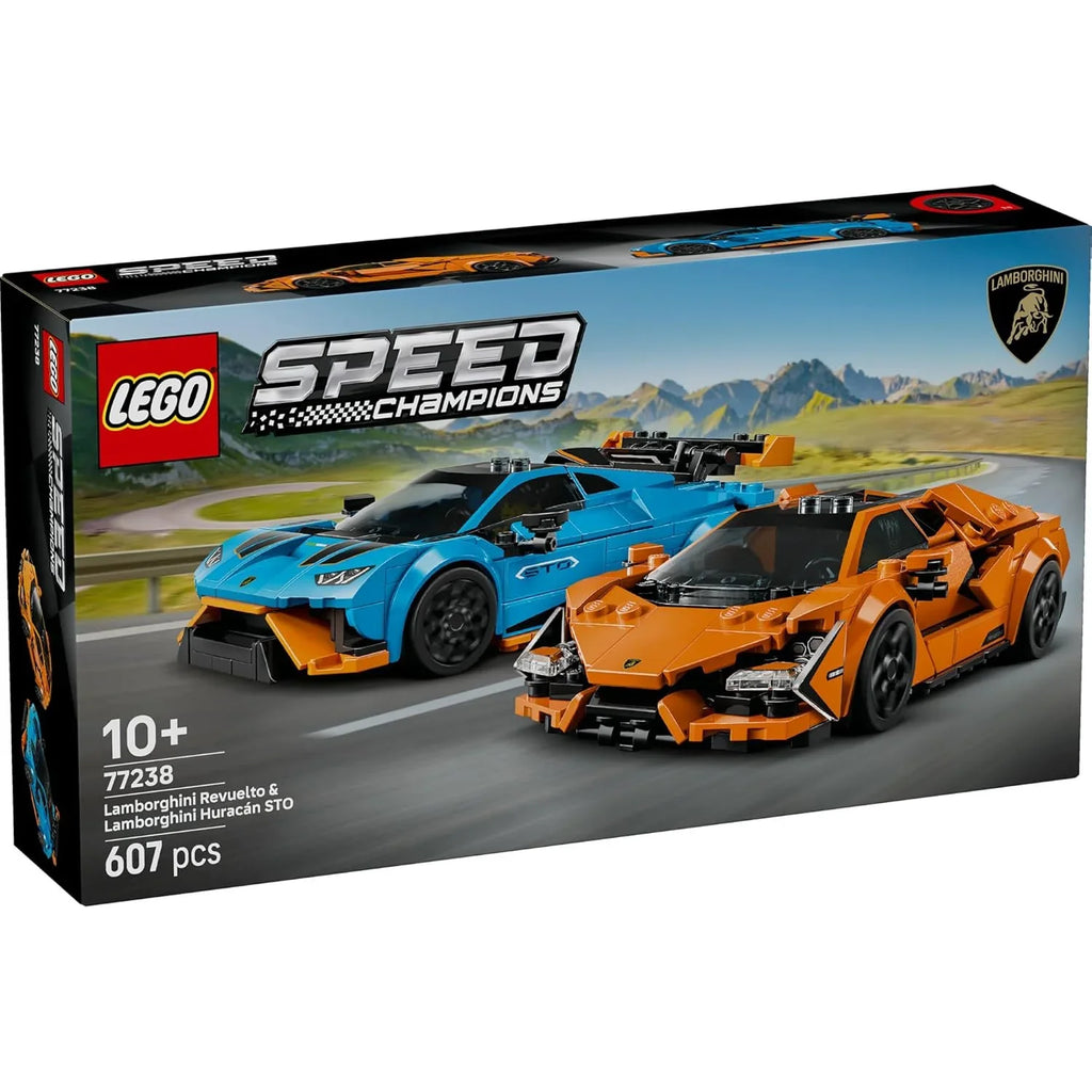 LEGO Speed Champions 77238 Lamborghini Revuelto & Huracán STO Duo Set – Premium Performance Car Build for Ages 10+ - Naivri
