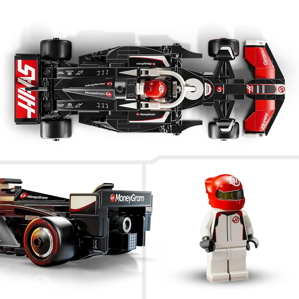LEGO Speed Champions 77250 MoneyGram Haas F1® VF-24 Race Car Building Set for Kids 10+ | Formula 1 Toy - Naivri