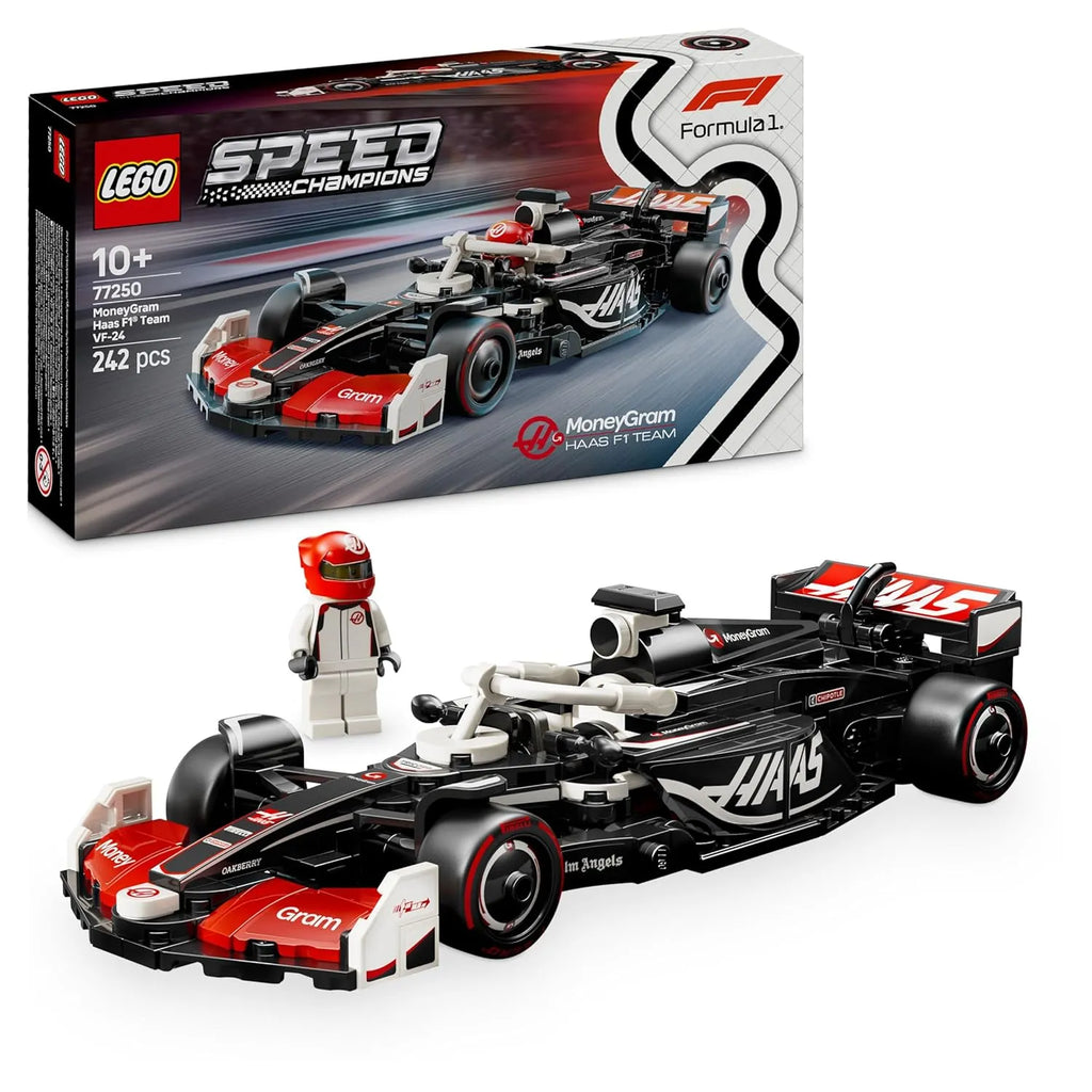 LEGO Speed Champions 77250 MoneyGram Haas F1® VF-24 Race Car Building Set for Kids 10+ | Formula 1 Toy - Naivri