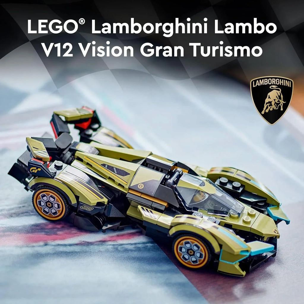 LEGO Speed Champions Lamborghini Vision GT Supercar – Collector Building Set for Ages 10+ - Naivri
