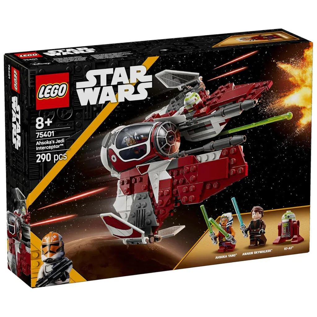 Lego Star Wars Ahsoka’s Jedi Interceptor Starfighter Building Toy 75401 – A Galactic Gift for Star Wars Fans Aged 8+ - Naivri