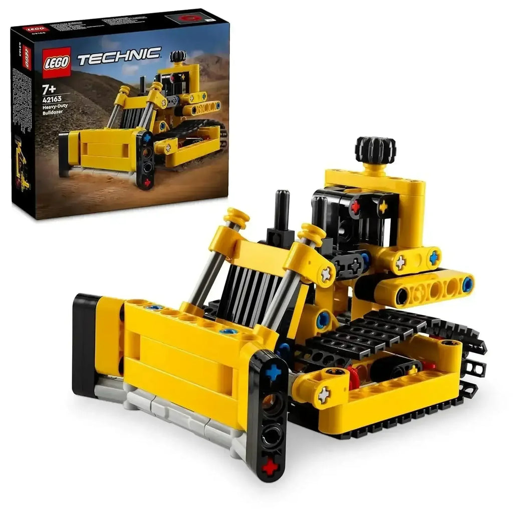 LEGO Technic 42163 Heavy-Duty Bulldozer Construction Set | 195 Pieces | Functional Blade & Moving Tracks | Age 7+ - Naivri