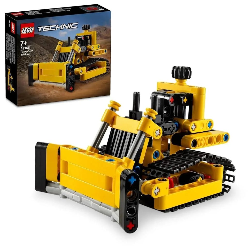 LEGO Technic 42163 Heavy-Duty Bulldozer Construction Set | 195 Pieces | Functional Blade & Moving Tracks | Age 7+ - Naivri