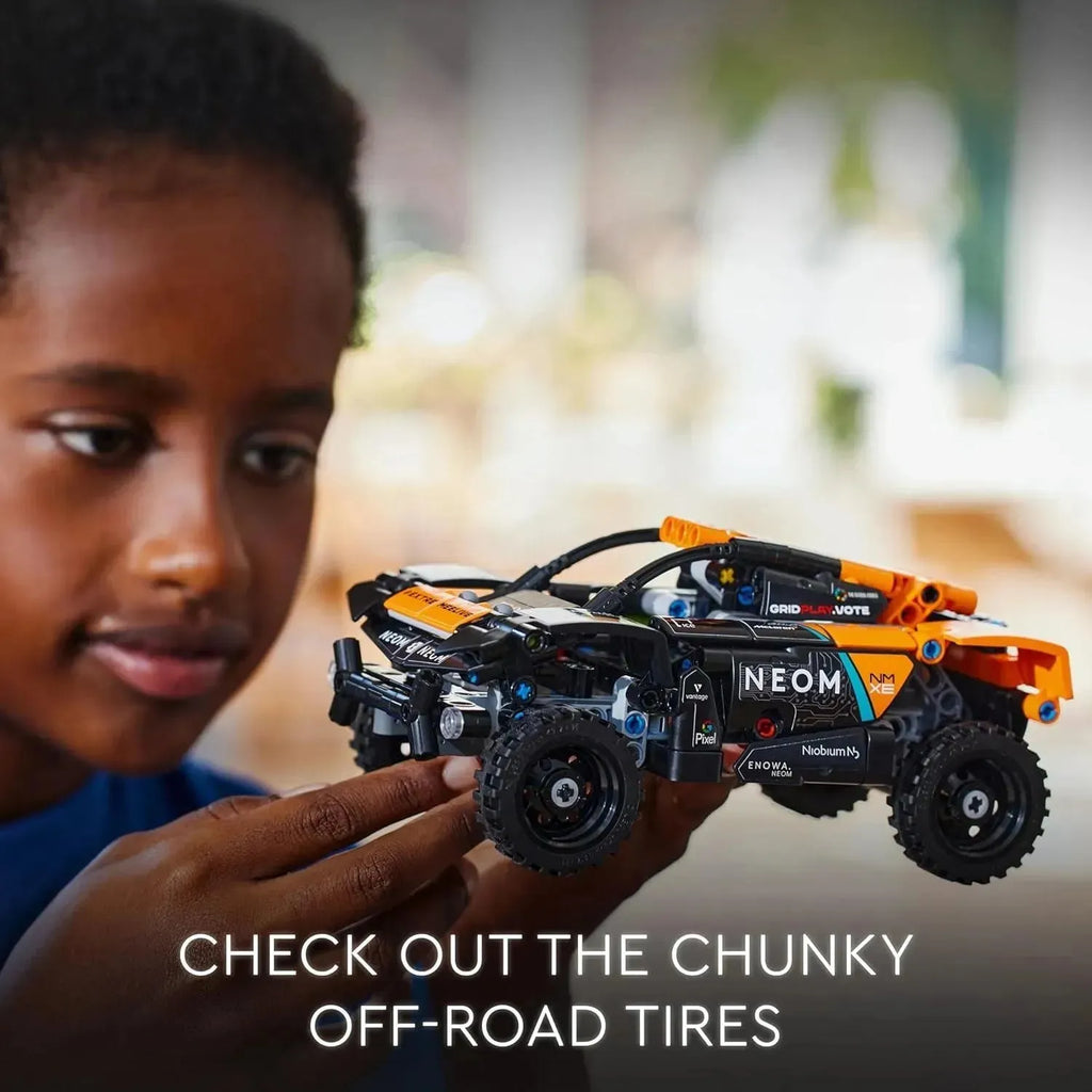 LEGO Technic 42166 – NEOM McLaren Extreme E Race Car Pull-Back Toy | 252 Pieces | Off-Road Racing Car Toy for Kids Age 7+ - Naivri