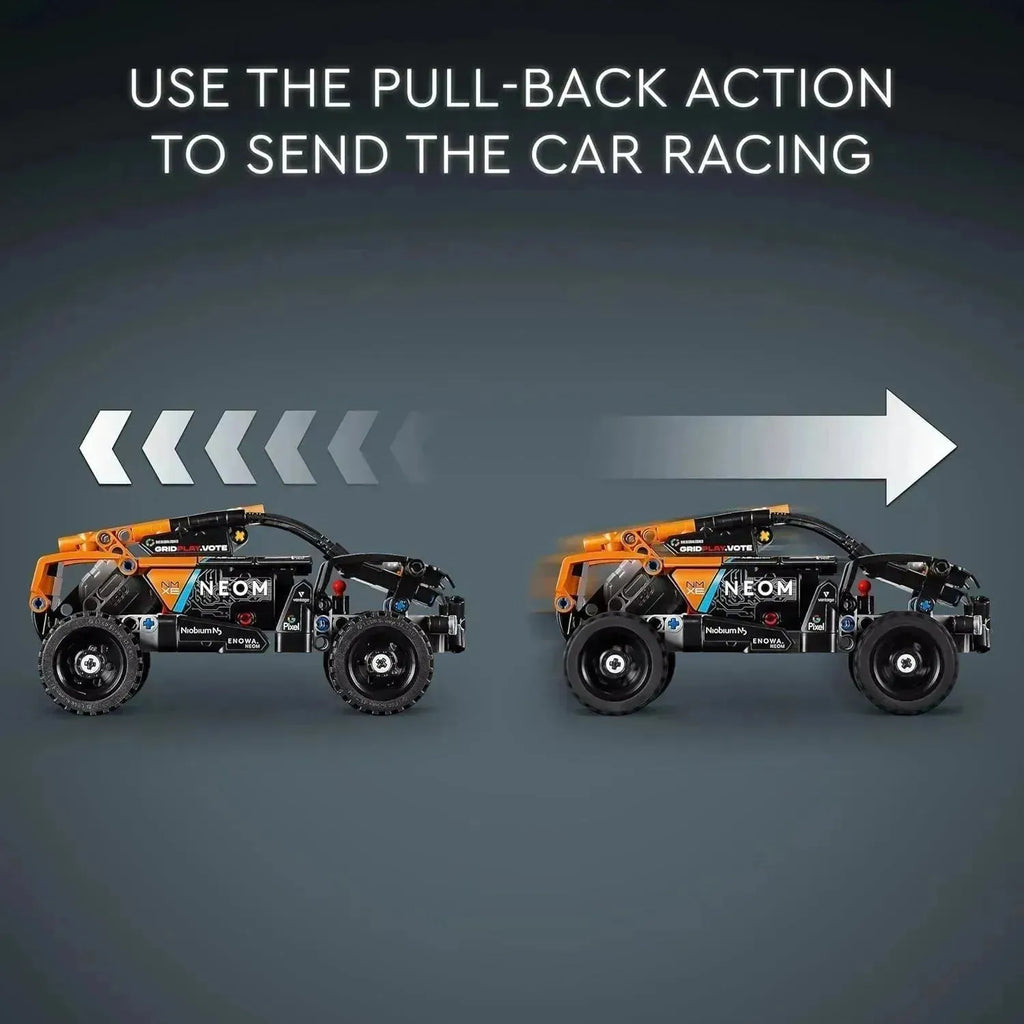 LEGO Technic 42166 – NEOM McLaren Extreme E Race Car Pull-Back Toy | 252 Pieces | Off-Road Racing Car Toy for Kids Age 7+ - Naivri