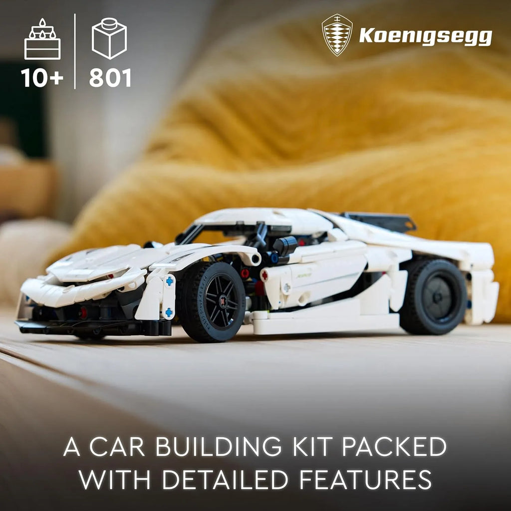 Lego Technic 42184 Koenigsegg Jesko Absolut White Hypercar - Naivri